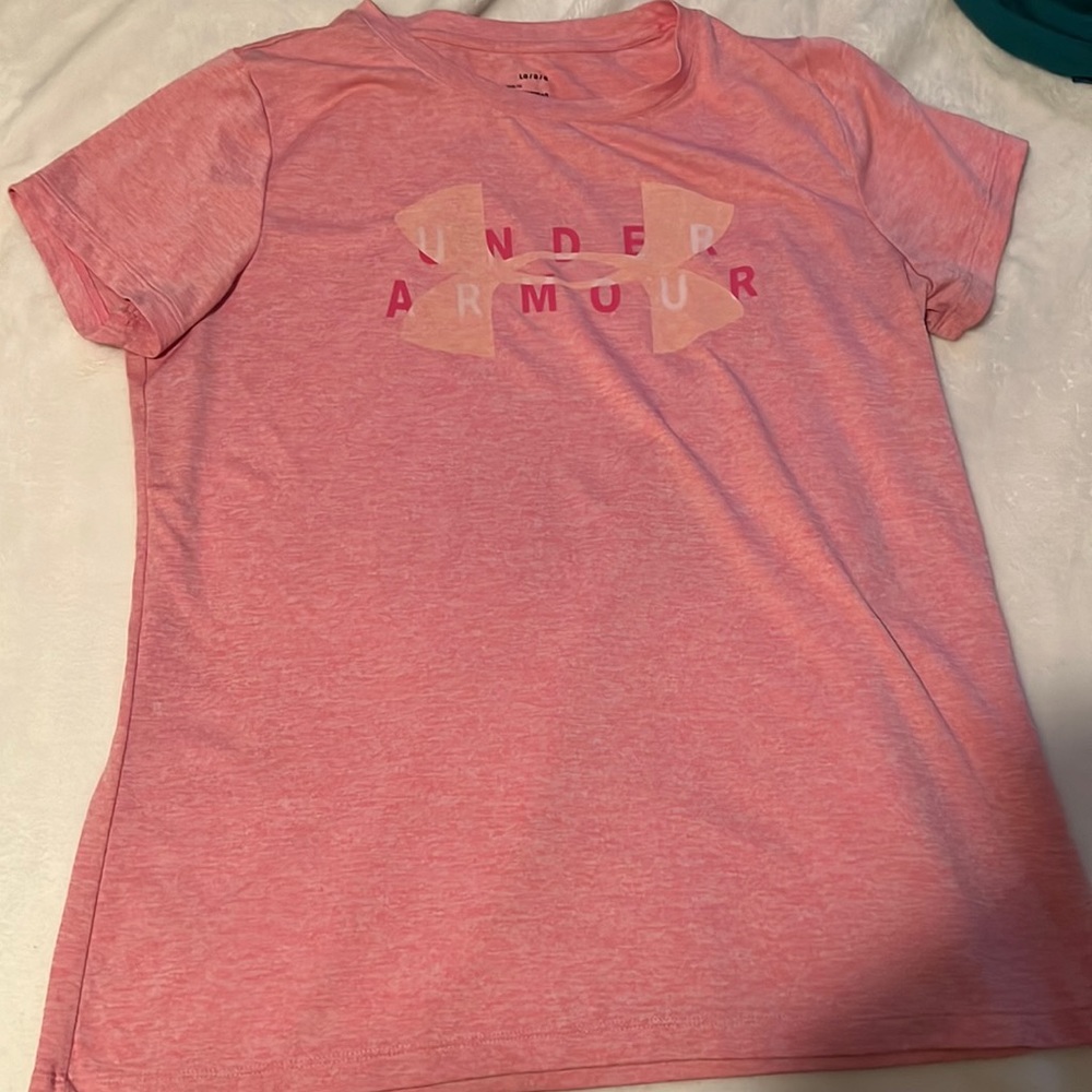 Pink under Armour shirt size large